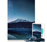 Puzzle da 1000 pezzi "Cielo notturno sopra la montagna" per adolescenti, gioco di logica chiaro, leggero e rilassante, taglio perfetto, regalo affettuoso (38x26cm)