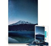 Puzzle da 1000 pezzi "Cielo notturno sopra la montagna" per adulti, ideale per rafforzare la memoria e il legame familiare, con bordi netti, perfetto come regalo di compleanno (50x75cm)