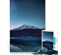 Puzzle da 1000 pezzi "Cielo notturno sopra la montagna" per ragazzi, gioco di logica, antistress, bordo di qualità, articolo regalo di Babbo Natale (38x52cm)