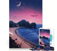 Puzzle da 1000 pezzi "Cielo notturno sopra un arco costiero" per ragazzi, gioco di puzzle per stimolare l'intelletto, divertimento per tutta la famiglia, taglio di qualità, regalo elegante (38x52cm)
