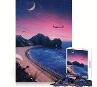 Puzzle da 1000 pezzi "Cielo notturno sopra un arco costiero" per ragazzi, gioco di puzzle per stimolare l'intelletto, divertimento per tutta la famiglia, taglio di qualità, regalo elegante (38x52cm)