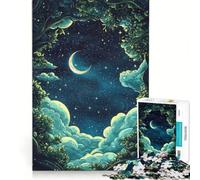 Puzzle da 1000 pezzi "Cielo notturno tra gli alberi" gioco rompicapo rilassante e stimolante per la mente ideale come regalo per tutta la famiglia 38x26cm