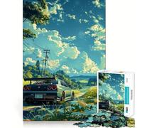 Puzzle da 1000 pezzi "Cielo stellato - Auto sportiva" per adolescenti, sfida per la mente, divertimento condiviso, taglio netto, calda sorpresa 50x75cm