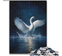 Puzzle da 1000 pezzi Cigno bianco, aiuta il cervello a esercitare i giocattoli avvincenti per coltivare la pazienza Decorazione perfetta (dimensioni 50x75cm)