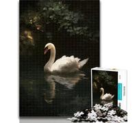 Puzzle da 1000 pezzi Cigno bianco Puzzle per adulti 1000 pezzi, allena il tuo cervello e le tue mani Regali per amici e familiari 50x75cm