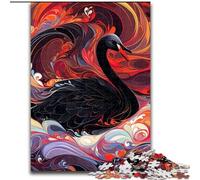 Puzzle da 1000 pezzi "Cigno Nero", puzzle difficili per adulti, ideali per decorare casa e ufficio, regalo perfetto per il compleanno (dimensioni 26x38cm)