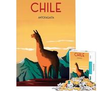 Puzzle da 1000 pezzi Cile Giochi educativi Gioco stimolante Giocattoli Regalo per donne uomini Attività per la famiglia (Dimensioni 38x52cm)