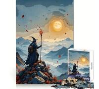 Puzzle da 1000 pezzi "Cima della Montagna del Mago Autunno" per adolescenti, stimola la memoria, crea un'atmosfera rilassante, bordi nitidi, regalo di Natale accogliente (38x52cm)