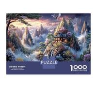 Puzzle da 1000 pezzi Cime di Cristallo per coppie, aurora boreale vorticos, puzzle decorativo educativo per bambini dai 12 anni in su, 70x50cm