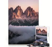 Puzzle da 1000 pezzi "Cime montuose sopra le nuvole" per ragazzi, ideale per migliorare la memoria, senza stress, con un design che facilita l'assemblaggio e un regalo speciale (38x52cm)