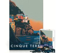 Puzzle da 1000 pezzi Cinque Terre Italia Taglio perfetto Divertente sfida mentale Giocattolo per momenti di relax Attività di compleanno (38x26cm)