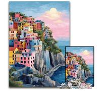 Puzzle da 1000 pezzi Cinque Terre Puzzle in legno Giochi educativi, Rafforza l'amore tra coppie per età 14 anni in su 50X75CM