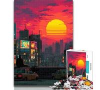 Puzzle da 1000 pezzi "Città al tramonto", puzzle da 1000 pezzi per adulti e adolescenti, collezione di giocattoli, giochi intellettuali e artisti, belle arti, 26x38cm
