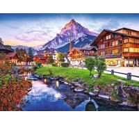 Puzzle da 1000 pezzi - città alpina in Svizzera PHOTO ODYSSEY TREFL