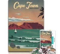 Puzzle da 1000 pezzi Città del Capo, sfida difficile antistress Ogni pezzo è unico Gioco divertente e stimolante per tutta la famiglia (75x50cm)