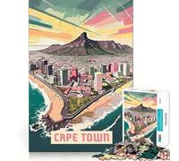 Puzzle da 1000 pezzi Città del Capo Taglio netto Arte Logica Gioco di pensiero Rilassante Gioco di compleanno Divertente Regalo (38x26cm)