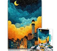 Puzzle da 1000 pezzi "Città di notte" per adulti e adolescenti, gioco stimolante e interazione tra genitori e figli, 26x38cm