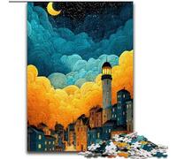 Puzzle da 1000 pezzi "Città di notte" per adulti, rompicapo impegnativo per adolescenti, perfetto come decorazione per la casa o come regalo (dimensioni 26x38cm)