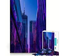 Puzzle da 1000 pezzi "Città Viola" - Decorazione con tagli precisi - Gioco di logica e pensiero rilassante - Regalo di Natale (50x75cm)
