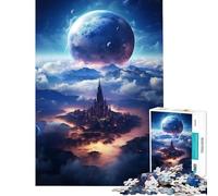 Puzzle da 1000 pezzi - Cittadella Cosmica - Giocattolo educativo - Gioco impossibile - Vacanza a casa - Per passare il tempo - Regalo di compleanno (Dimensioni 38x26cm)