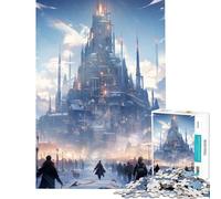 Puzzle da 1000 pezzi "Cittadella Gotica del Gelo" per gioco educativo giocattolo avvincente per coltivare la pazienza l'arte l'analisi e la logica (dimensioni 38x26cm)