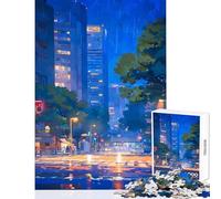 Puzzle da 1000 pezzi City Blues giocattolo decorazione da parete ottimo regalo e gioco per famiglie con poster abbinato e foglio di quiz dimensioni 38x52cm