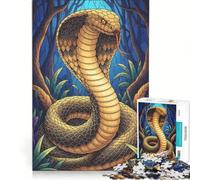 Puzzle da 1000 pezzi Cobra nella giungla, gioco interattivo, regalo di compleanno, compleanno e Natale 38x52cm