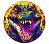 Puzzle da 1000 pezzi, coccodrilli colorati, puzzle impossibili per adulti, ideale come regalo di compleanno o per le feste, giocattolo da gioco per feste (67,5x67,5 cm)