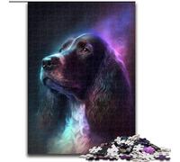 Puzzle da 1000 pezzi Cocker Spaniel Cane Puzzle in cartone dimensioni 26x38cm Attività per la famiglia, Decorazione fai da te per la casa, Regalo per le feste