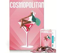 Puzzle da 1000 pezzi "Cocktail Cosmopolitan",ideale per decorazioni e giochi cognitivi,regalo perfetto per divertirsi e per il compleanno (38x52cm)