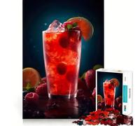 Puzzle da 1000 pezzi "Cocktail di fragole" per adolescenti, gioco intelligente per momenti di condivisione, immagine da assemblare, opera d'arte 50x75cm