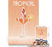 Puzzle da 1000 pezzi,cocktail tropicale,taglio preciso,divertimento per la mente,divertimento per rallentare il ritmo,decorazione natalizia da parete (38x26cm)