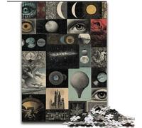 Puzzle da 1000 pezzi "Collage di luna artistica" Puzzle da 1000 pezzi per adulti Giochi educativi Bellissima decorazione (dimensioni 50x75cm)