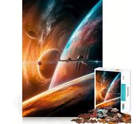Puzzle da 1000 pezzi "Collisione planetaria" per ragazzi, gioco di logica e abilità, rilassante, con taglio preciso, regalo di Natale (50x75cm)
