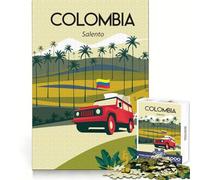 Puzzle da 1000 pezzi Colombia Salento Palms Tra Taglio preciso Divertimento per la mente Divertimento per rallentare il tempo Decorazione natalizia da parete (38x52cm)
