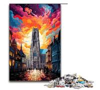 Puzzle da 1000 pezzi colorati e psichedelici Cattedrale di Nostra Signora delle Formiche puzzle per adulti gioco di puzzle in legno per famiglie 75x50 cm