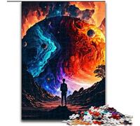 Puzzle da 1000 pezzi colorati nello spazio, gioco educativo e divertente da interno per l'arredamento della casa, dimensioni 50X75cm
