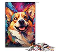 Puzzle da 1000 pezzi colorati psichedelici con cani da colorare per adulti divertenti per famiglie antistress difficili da superare 1000 pezzi (38x26 cm)