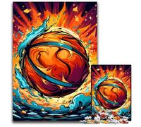 Puzzle da 1000 pezzi colorato a forma di basket, in cartone, per adulti, rompicapo fai da te, perfetto gioco per famiglie o regalo decorativo, 26X38CM/10,23x14,96 pollici