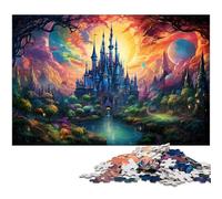 Puzzle da 1000 pezzi colorato del palazzo psichedelico per adulti gioco educativo sfida giocattolo regali di Babbo Natale segreto 1000 pezzi (75x50 cm)