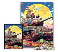 Puzzle da 1000 pezzi, colorato, in cartone, raffigurante un carro armato, per adulti, 26x38cm, fai da te, regalo per la casa, gioco rompicapo