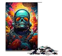 Puzzle da 1000 pezzi colorato psichedelia con scheletri in tute spaziali puzzle puzzle in legno giochi educativi decorazione per la casa 75x50 cm