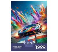 Puzzle Da 1000 Pezzi Colorful Racing Car Art Print Puzzle Per Adulti Gioco Rompicapo Vacanza A Casa Ammazzare Il Tempo Offerta Come Regalo Per Tutta La Famiglia 70x50cm/1000pcs