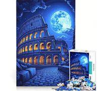 Puzzle da 1000 pezzi "Colosseo di notte", gioco rompicapo, rilassante e stimolante per la mente, ideale come regalo per tutta la famiglia 38x52cm