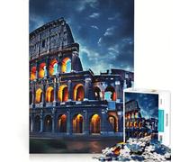 Puzzle da 1000 pezzi Colosseo di notte Roma, gioco rompicapo, rilassante e stimolante per la mente, ideale come regalo per tutta la famiglia 38x52cm