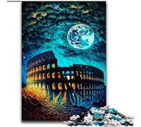 Puzzle da 1000 pezzi Colosseo di Roma da dipingere Puzzle in cartone per adulti Regalo perfetto per compleanni, feste e decorazioni per la casa (dimensioni 26x38cm)