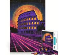 Puzzle da 1000 pezzi "Colosseo di Roma" in stile retrò per adolescenti, giocattolo stimolante per l'intelletto e il relax mentale, taglio di qualità, regalo per le vacanze (50x75cm)