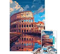 Puzzle da 1000 pezzi Colosseo di Roma pixel art Un gioco avvincente per coltivare la pazienza Divertente e perfetto come regalo di compleanno (dimensioni 38x52cm)