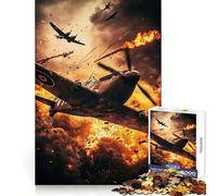 Puzzle da 1000 pezzi "Combattimento aereo della Seconda Guerra Mondiale" per adulti stimolante per le capacità cognitive ideale per il relax e il tempo libero con chiusura a scatto perfetto come