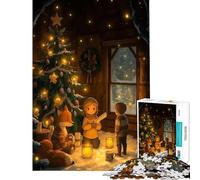 Puzzle da 1000 pezzi con accogliente scena della vigilia di Natale gioco educativo e stimolante ideale come regalo di compleanno (dimensioni 75x50cm)